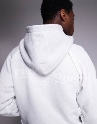 The Couture Club Raw Seam Logo Hoodie In Gray