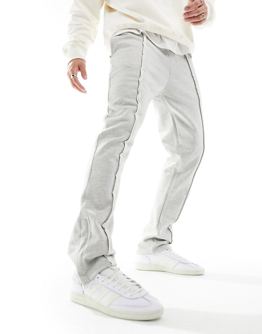 The Couture Club raw seam relaxed jogger in grey marl
