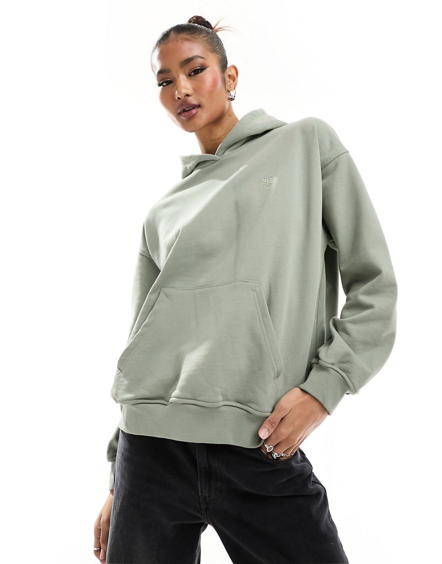 The Couture Club relaxed emblem hoodie in sage green