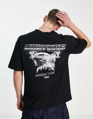 The Couture Club The Couture Club relaxed fit t-shirt in black with eagle back print