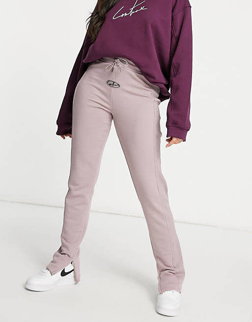Co-ords The Couture Club rib joggers co ord in mink 