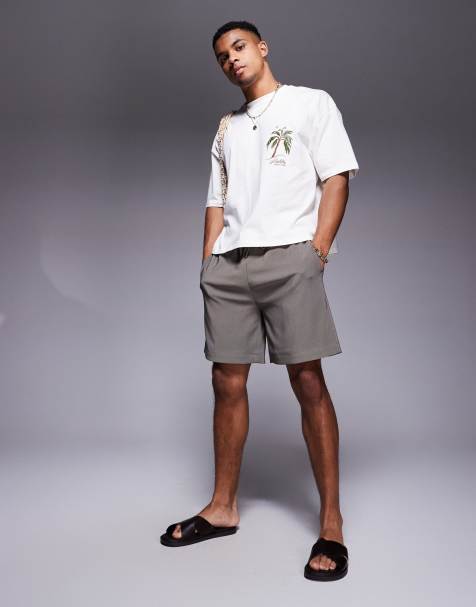 The Couture Club ribbed shorts in brown - view 1