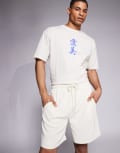 [The Couture Club] The Couture Club ribbed shorts in stone-Neutral XL STONE