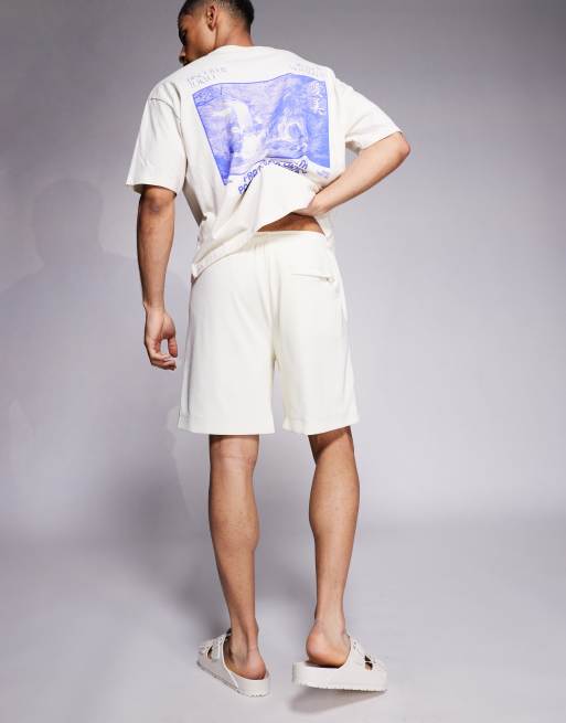 The Couture Club ribbed shorts in stone, 2 of 5