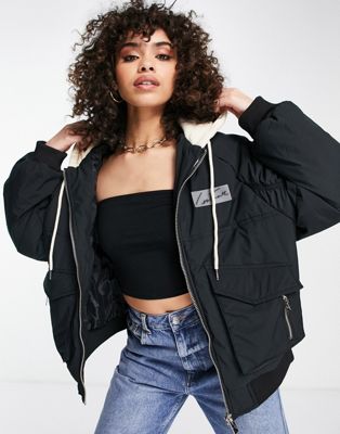 The Couture Club ruched bomber jacket in black - ASOS Price Checker