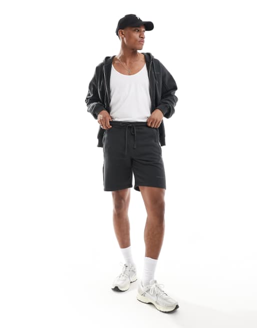 The Couture Club - Short d'ensemble à coutures brutes en jersey - Anthracite