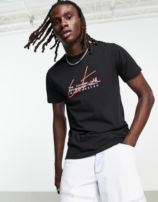 The Couture Club slim fit t-shirt in black with overlay logo print | ASOS