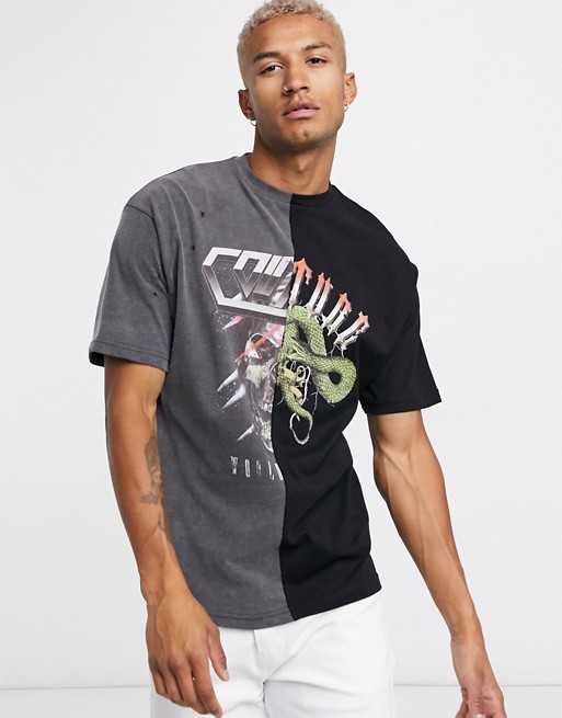 The Couture Club spliced graphic vintage distressed t-shirt