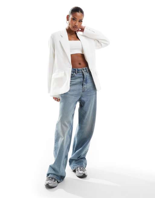 The Couture Club – Strukturierter Oversize-Blazer in gebrochenem Weiß, 2 von 4