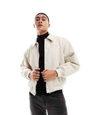 The Couture Club suede effect bomber jacket in beige