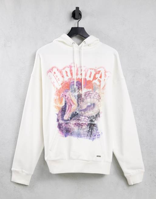 The Couture Club - Sweat à capuche à imprimé Poison - Blanc cassé