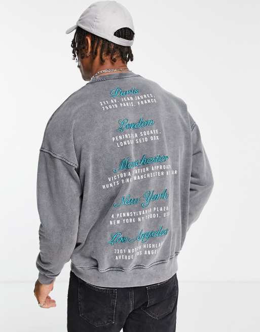 The Couture Club - Sweat oversize à logo appliqué style universitaire - Gris, 3 de 4