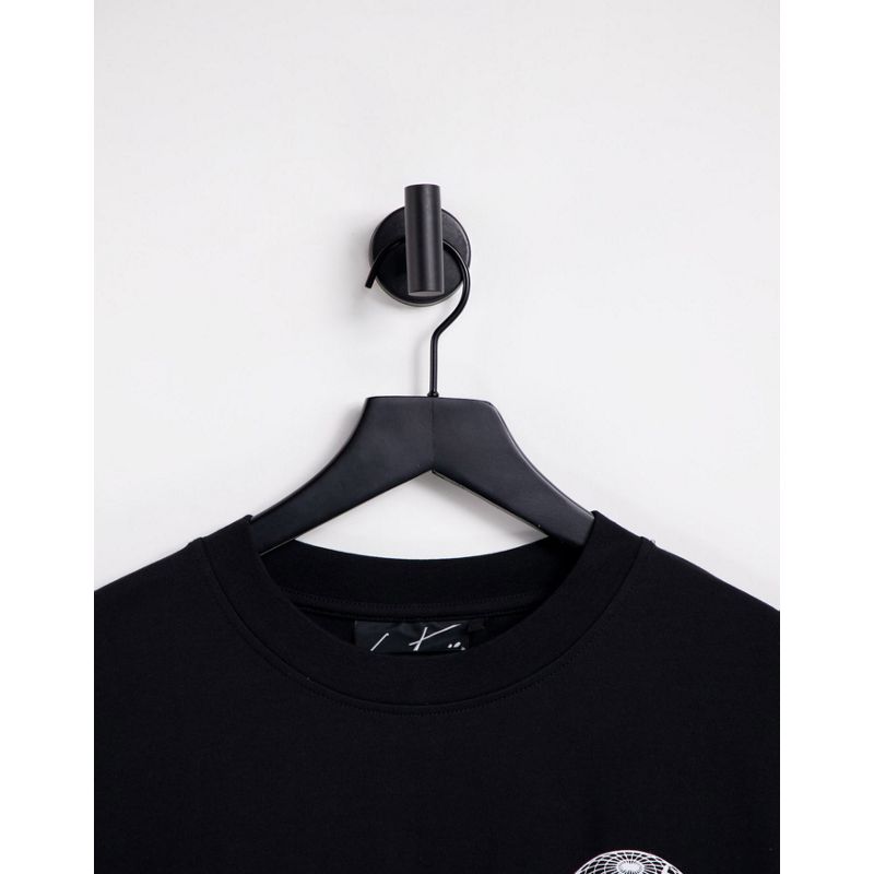 T-shirt e Canotte Uomo The Couture Club - T-shirt con stampa sul petto e sul retro nera