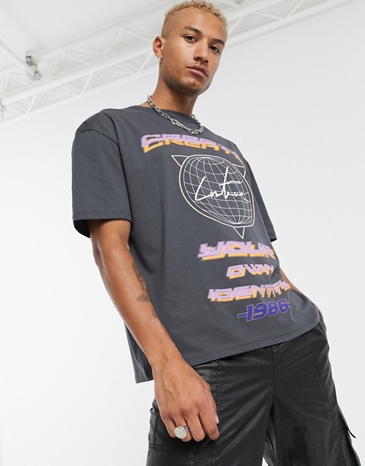 The Couture Club t-shirt in black with create print