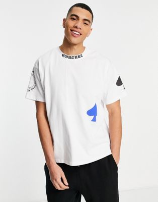 Homme The Couture Club - T-shirt oversize à imprimé griffé - Blanc