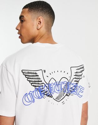 Homme The Couture Club - T-shirt oversize à imprimé griffé - Blanc