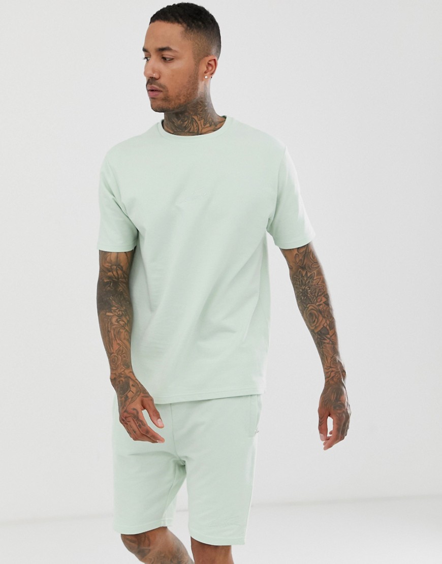 The Couture Club - T-shirt oversize menta in coordinato-Verde