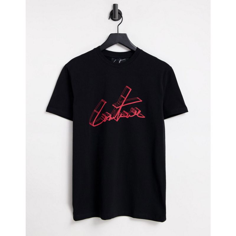 Uomo j9XOI The Couture Club - T-shirt slim con stampa con logo 3D nera