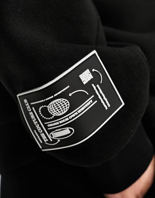 The Couture Club take it easy oversized hoodie in black, 3 of 4