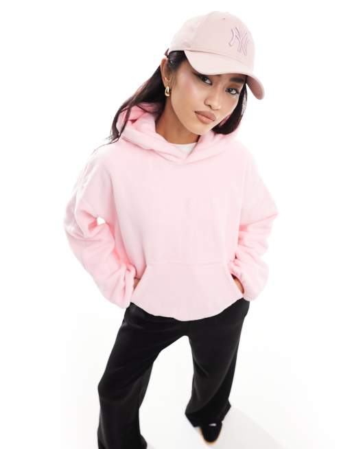 Pockets For Women - Yours Curve Pink Longline Fleece Zip Hoodie