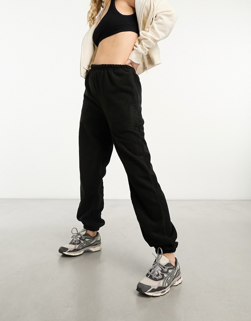 The Couture Club Teddy Fleece Sweatpants In Black