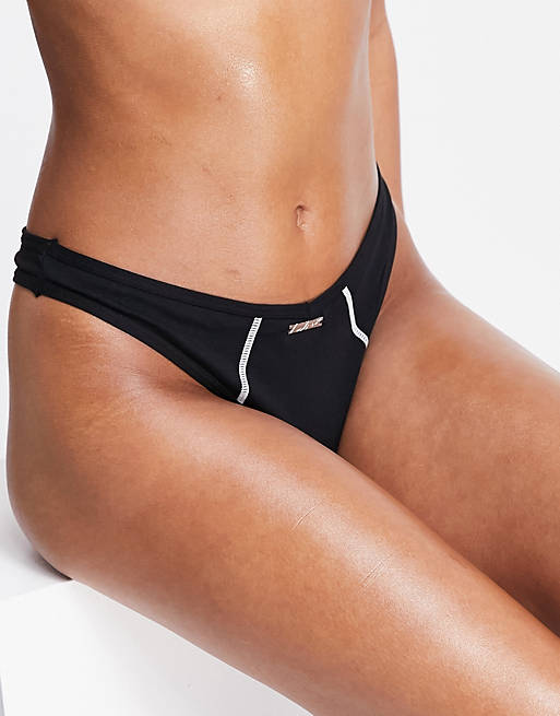 The Couture Club thong brief with contrast stripe in black