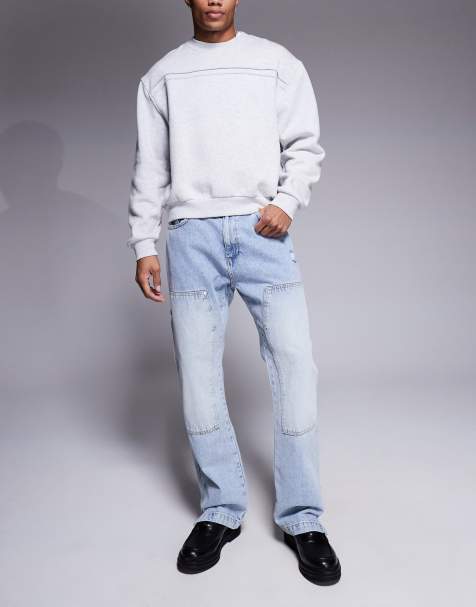 The Couture Club - Timmermans jeans met oogjes in verwassen blauw - view 1