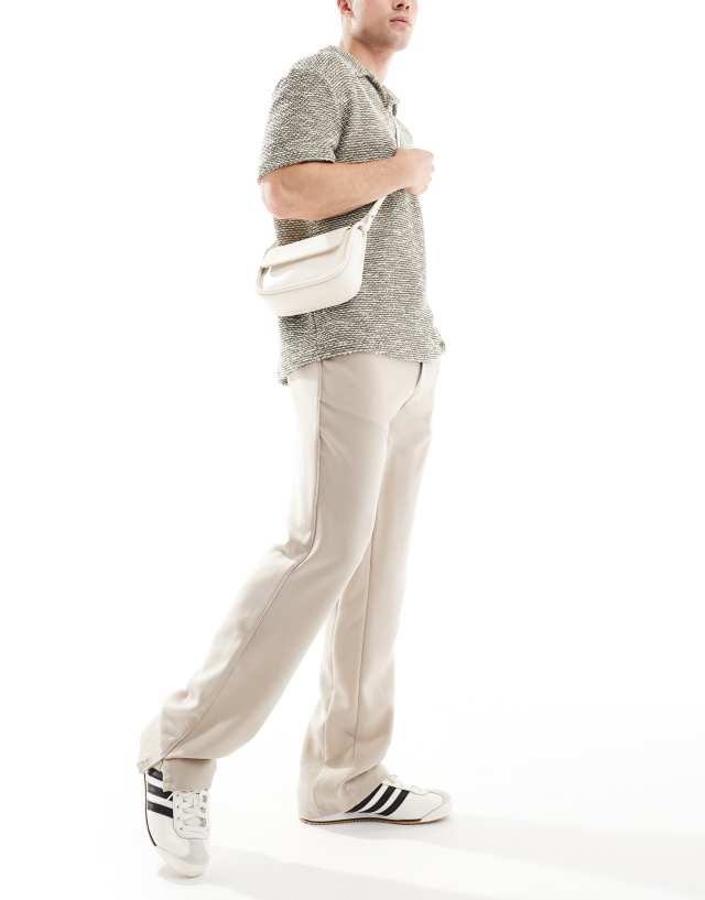 The Couture Club - trousers with split hem in beige