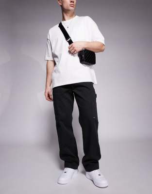 The Couture Club The Couture Club twill double patch trousers in washed black