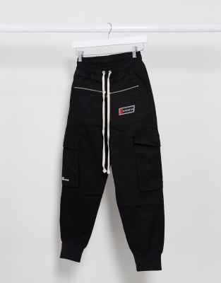 the couture club utility cargo pant in black