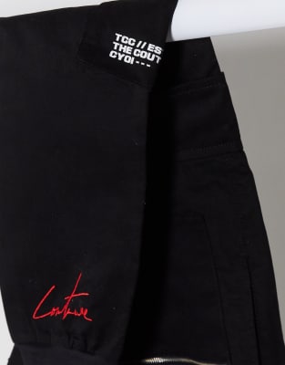 the couture club utility cargo pant in black
