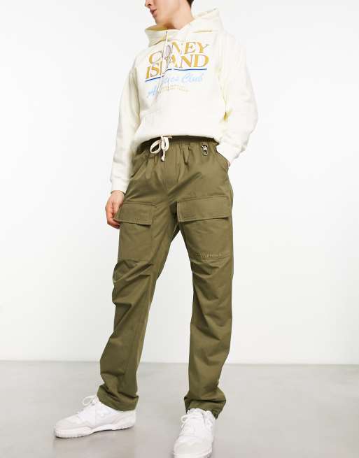 ASOS DESIGN Tall utility cargo trousers in khaki