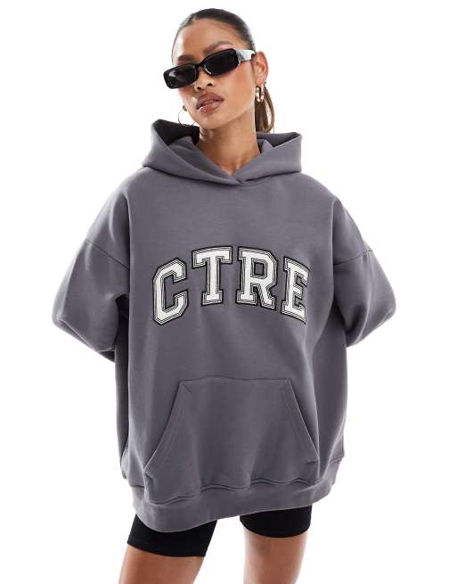 The Couture Club varisty hoodie in charcoal