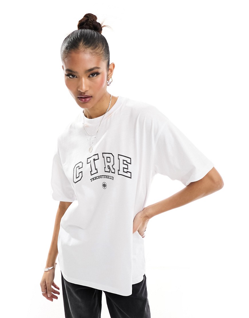 The Couture Club varisty t-shirt in white