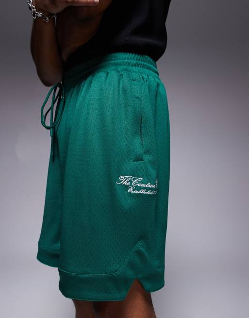 The Couture Club varsity mesh shorts in forest green | ASOS