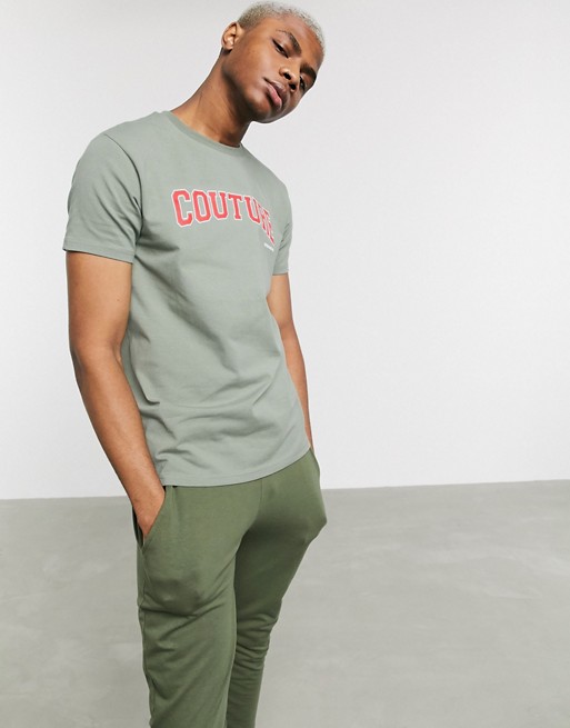 The Couture Club varsity t-shirt in khaki
