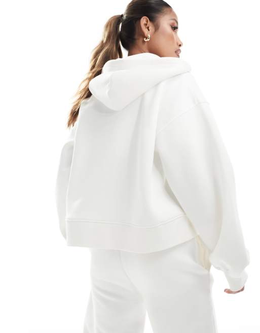 トップス comme si studio Hoodie Set Top (White) Eternal cotton jersey hoodie in white - Entire Studios