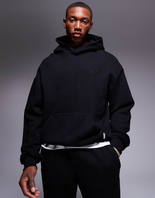 The Couture Club washed essentials hoodie in black (part of a set) 
