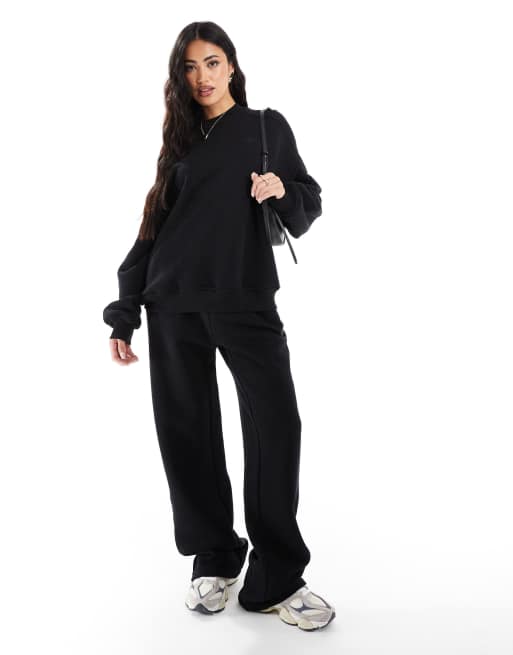 The Couture Club washed essentials straight leg trackies in black 