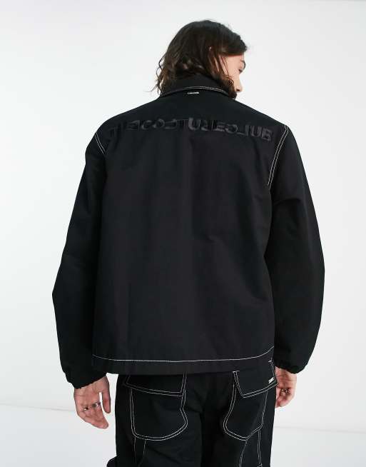 The Couture Club worker jacket in black with contrast stitching - part of a  set