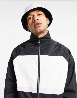 The Couture Club The Couture Club x Ellesse agustin logo zip jacket in black