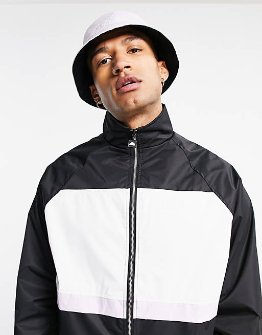 The Couture Club x Ellesse agustin logo zip jacket in black