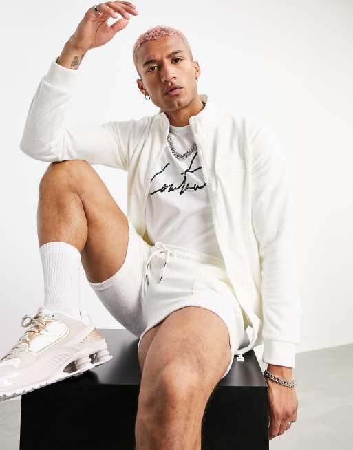The Couture Club x ellesse - Vicente - Giacca color crema con zip e logo