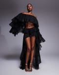 [The Dolls House Circa] The Dolls House Circa Rebecca ruffle shorts in black (part of a set) XL Black