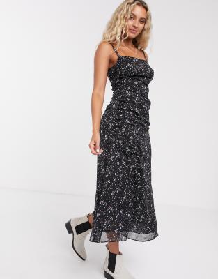 midi slip dress with slit