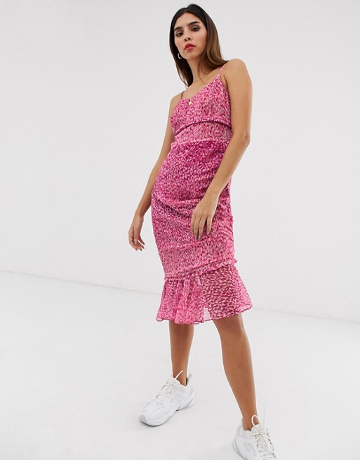 The East Order penny midi dress in ditsy print