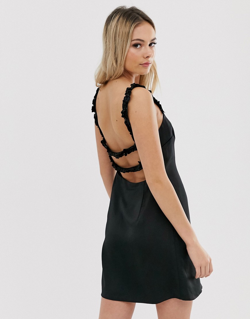 The East Order - Tammy - Mini-jurk met open achterkant-Zwart