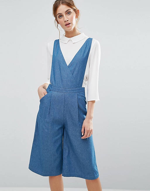 The English Factory Chambray Cullotte Jumpsuit