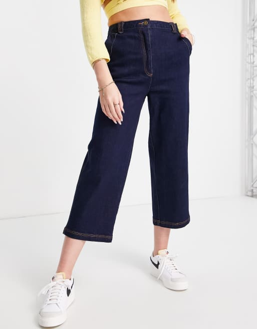 The Fifth Echo wide leg high waist jeans in indigo