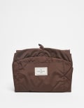 [Flat Lay Company] The Flat Lay Co. ASOS EXCLUSIVE Drawstring Makeup Bag - Espresso Brown No Size Espresso